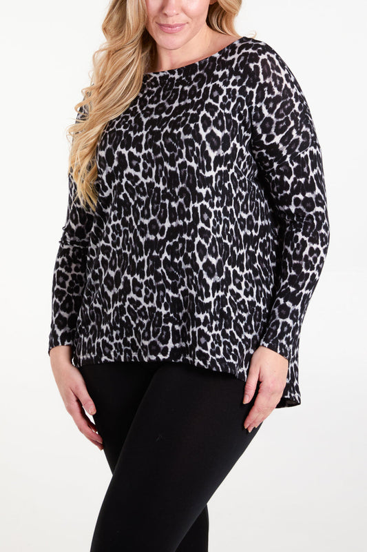 Animal Print Bow Back Top