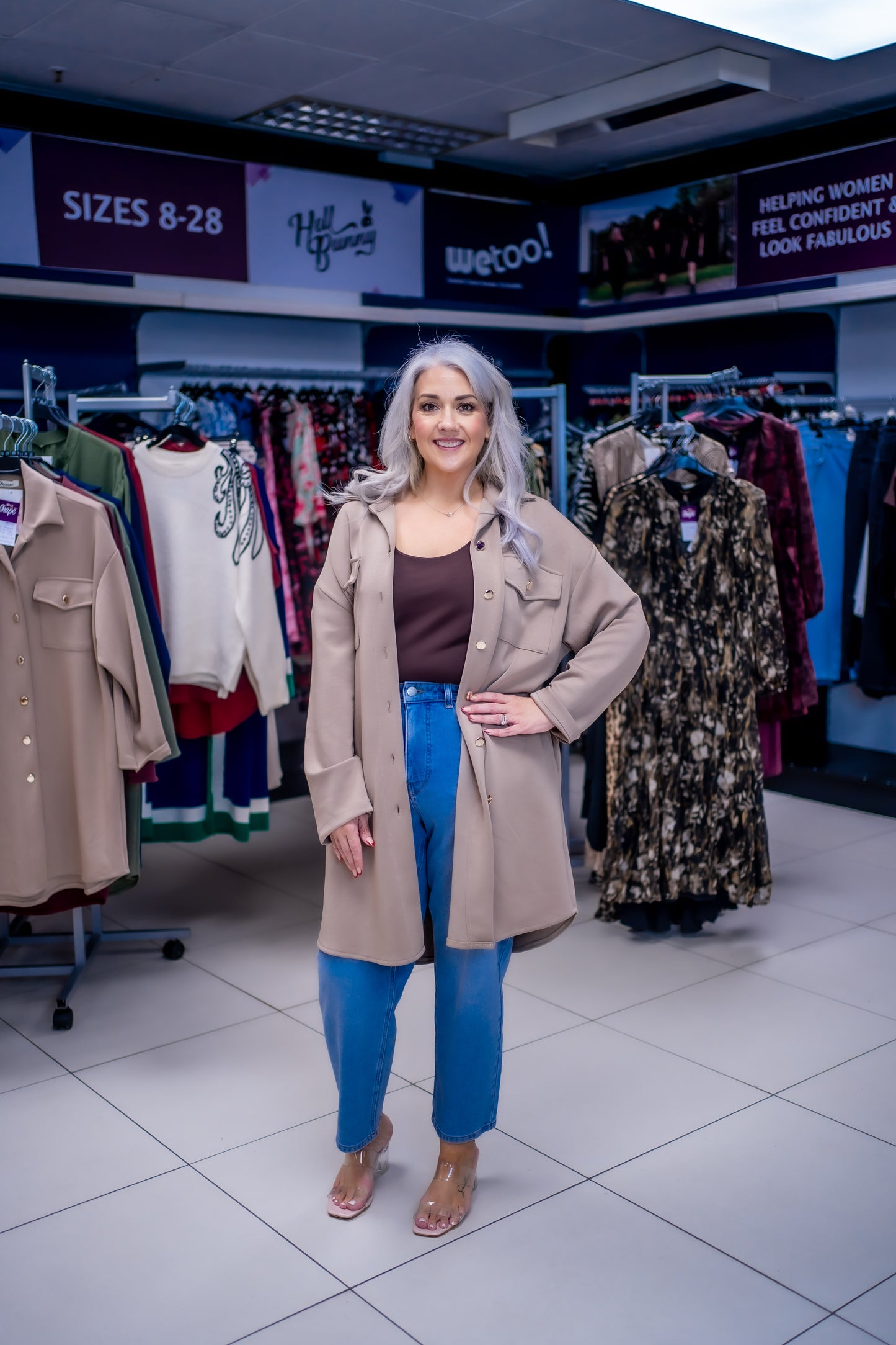 Utility Pockets Jersey Shacket