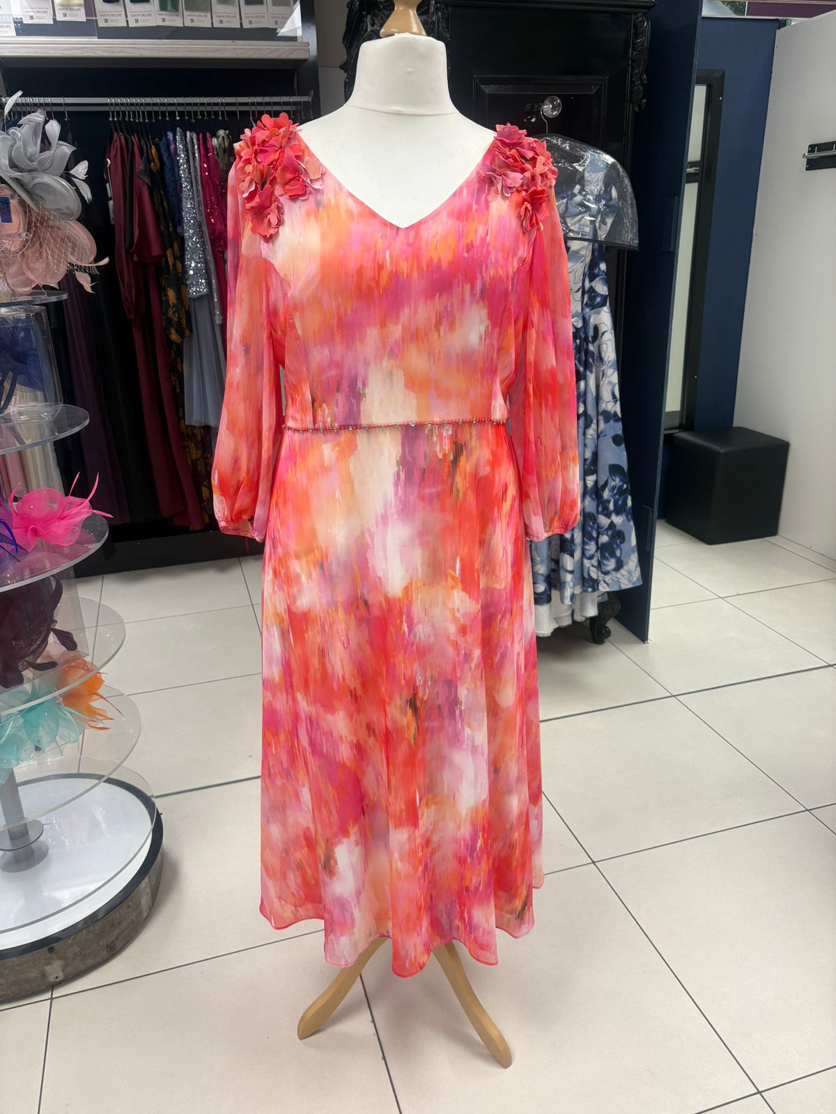 Lizabella Drape Neck MOB Dress