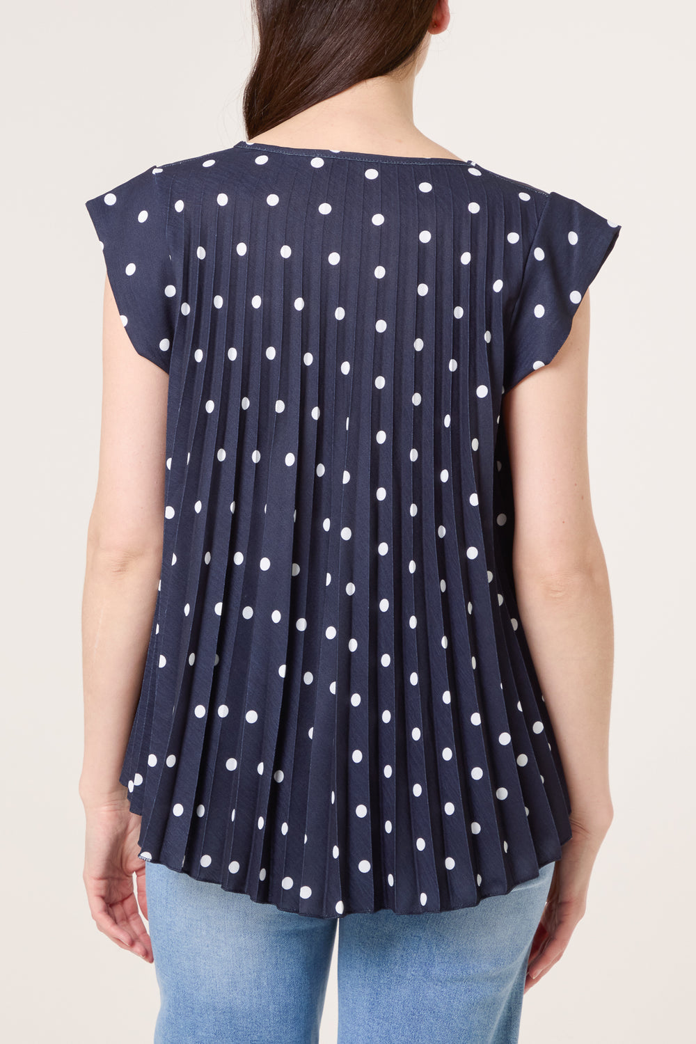 Polka Dot Cap Sleeve Top