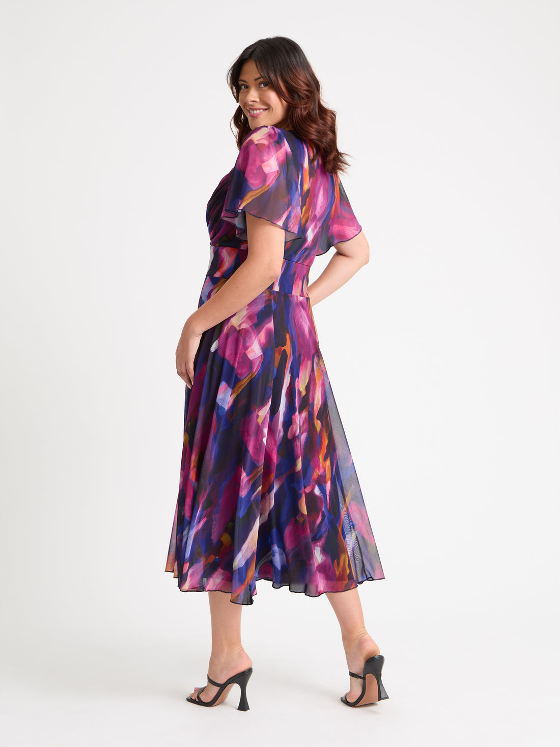 Scarlett & Jo Liz Blue Multi Bolero Midi Dress