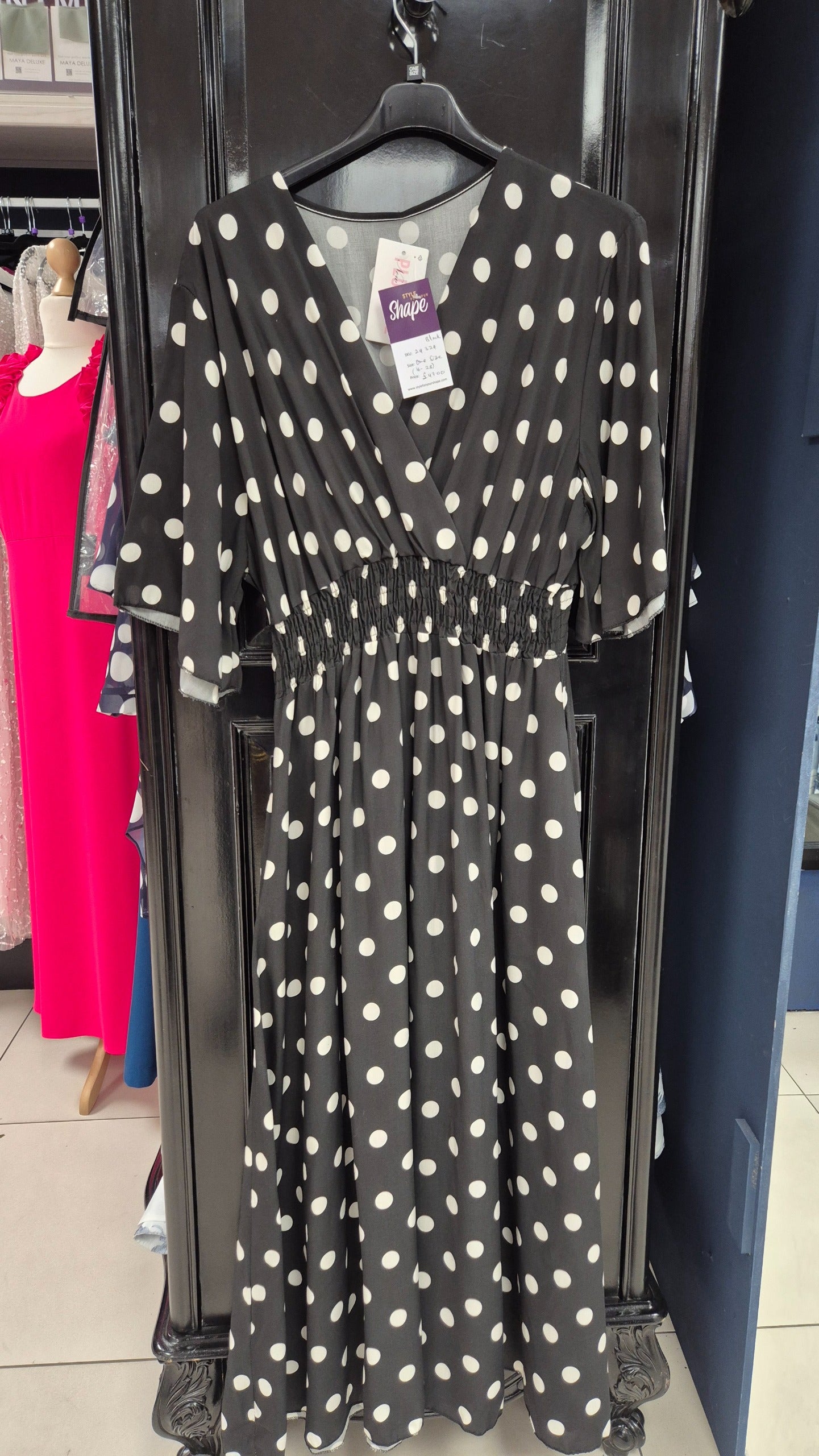 Spotty Elasticated Waist Dress