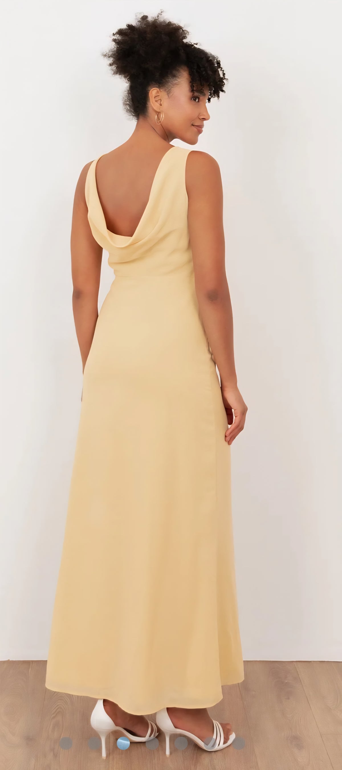 Maya Buttercream Floral Embroidery Maxi Dress