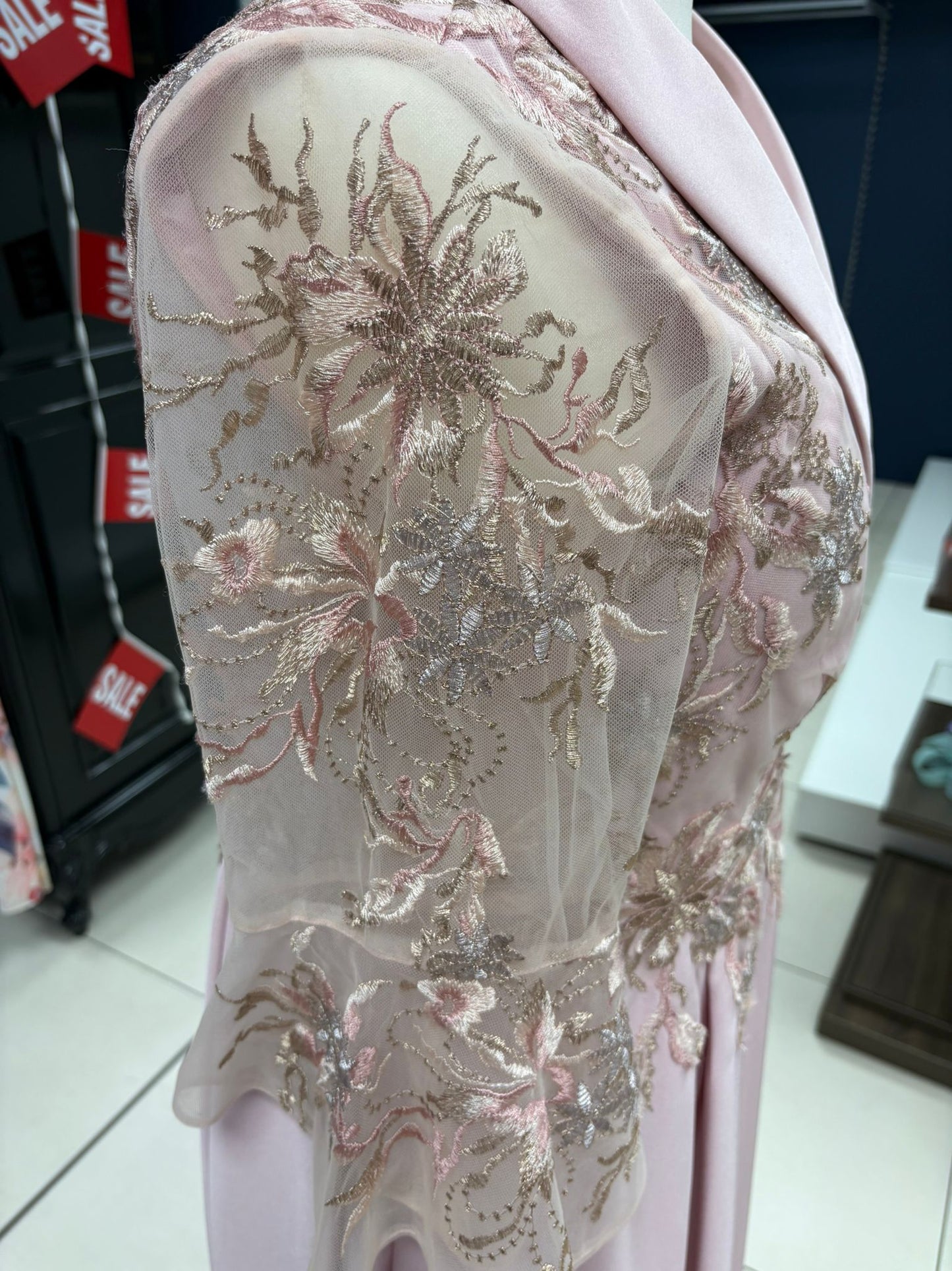 Gino Cerruti Pink Embroidered MOB Dress