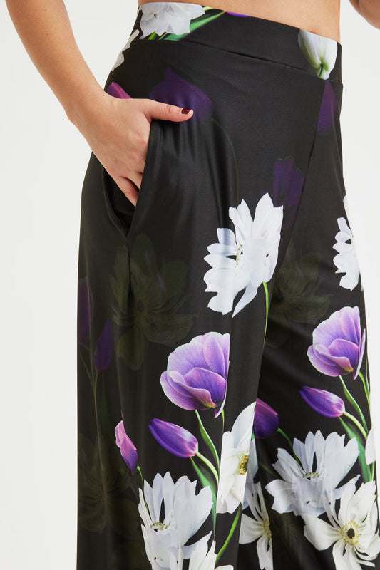 Scarlett & Jo Black Purple Lounge Pants