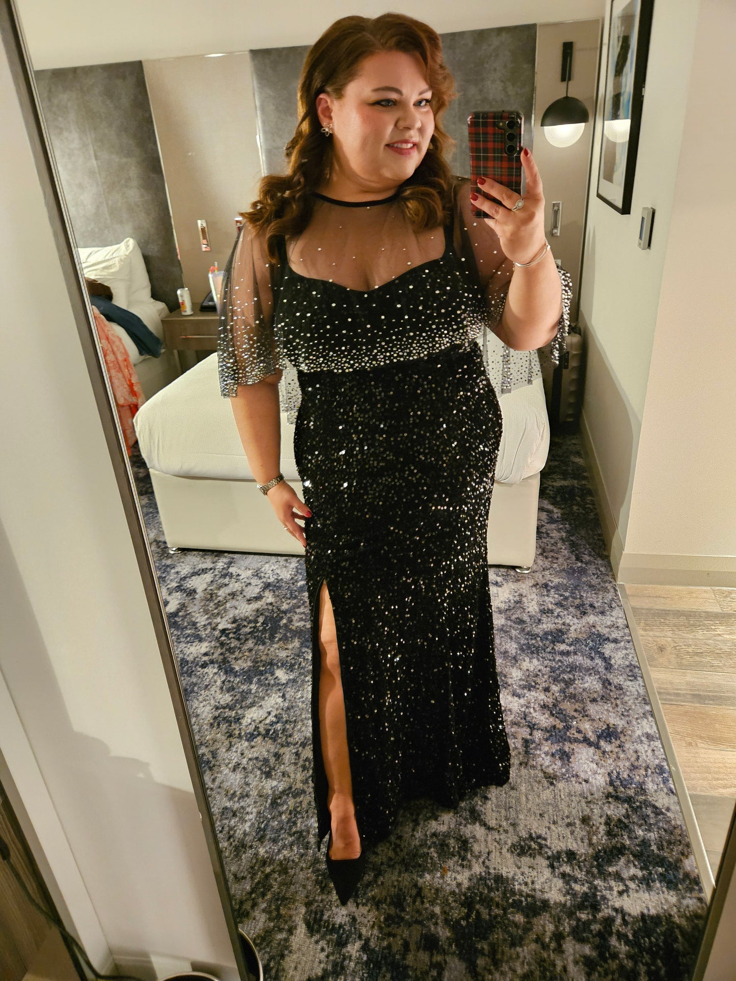 Maya Black Embellished Velvet Bandeau Maxi Dress