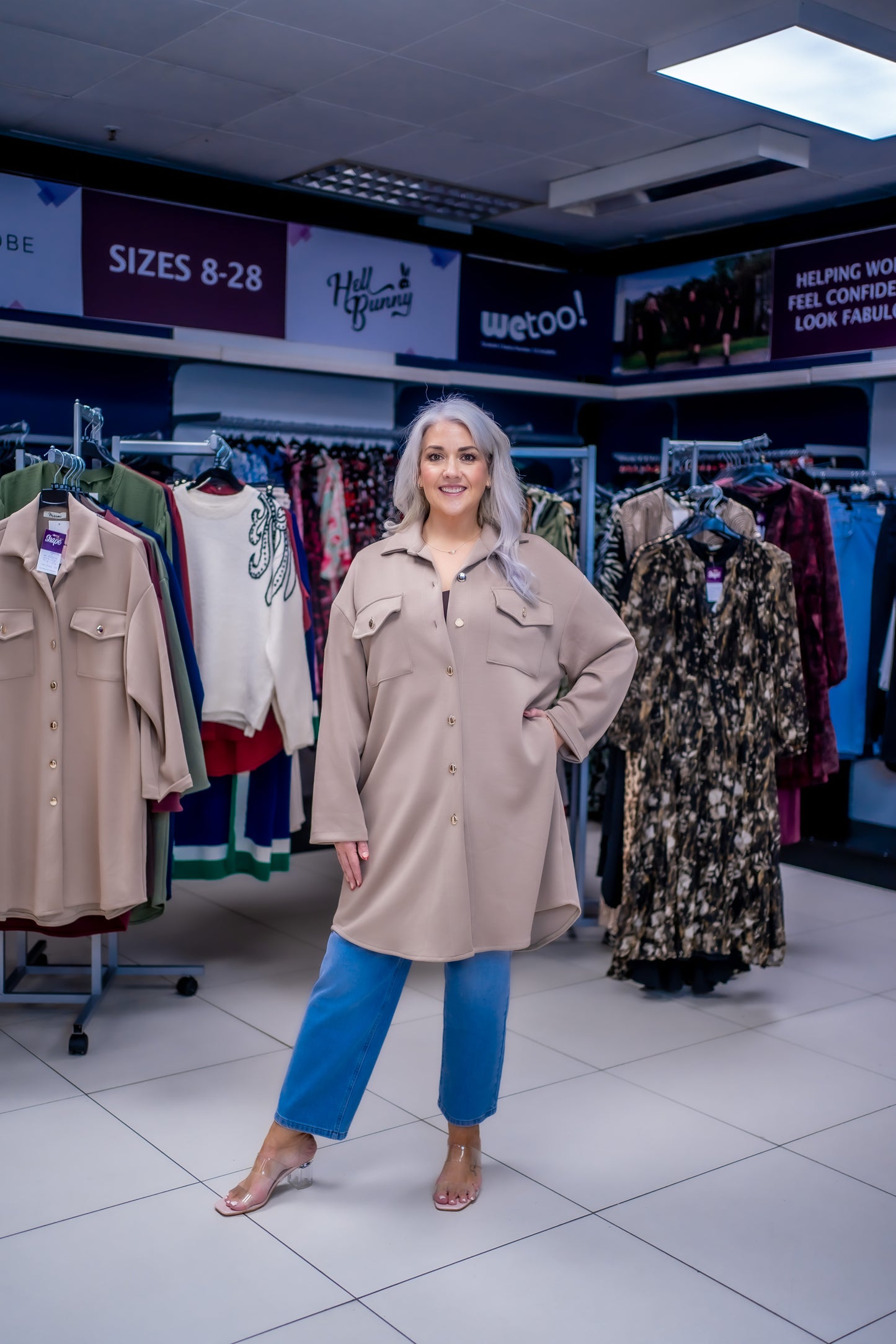 Utility Pockets Jersey Shacket