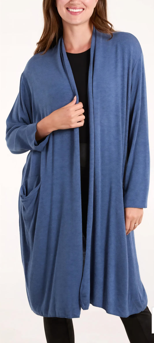 Longline Fine Knit Cardigan
