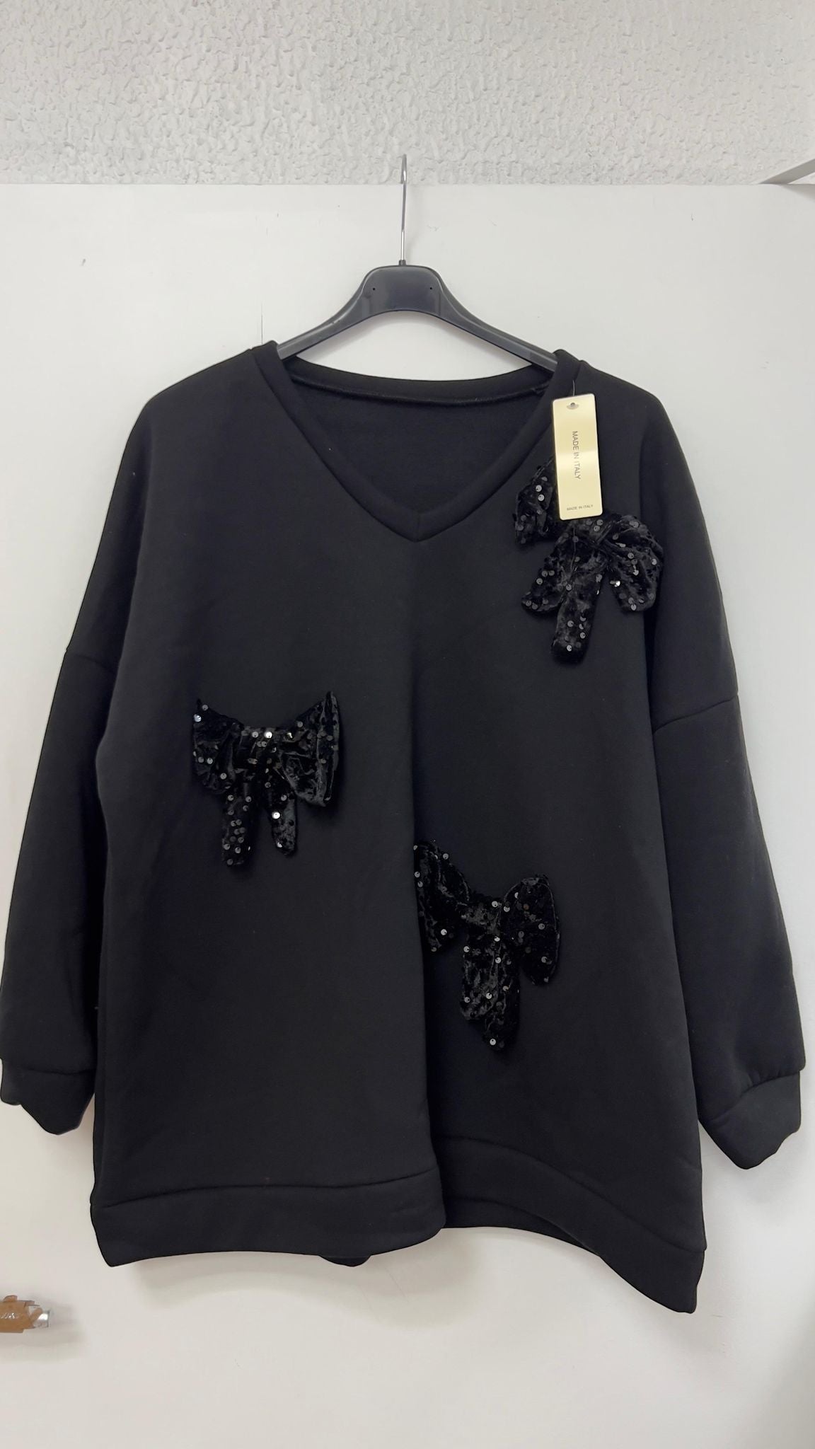 Sparkle Bow Front Jumper