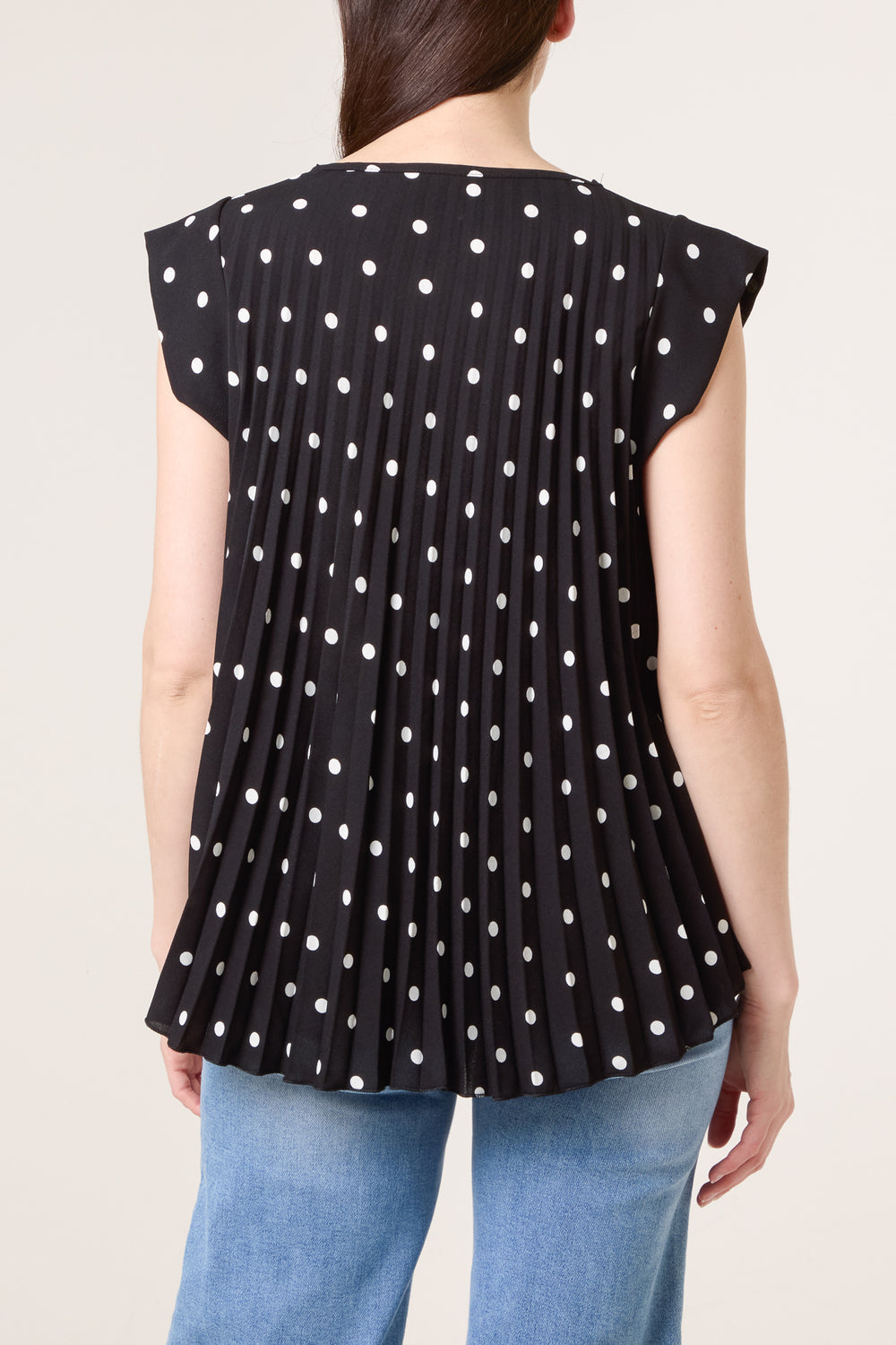 Polka Dot Cap Sleeve Top