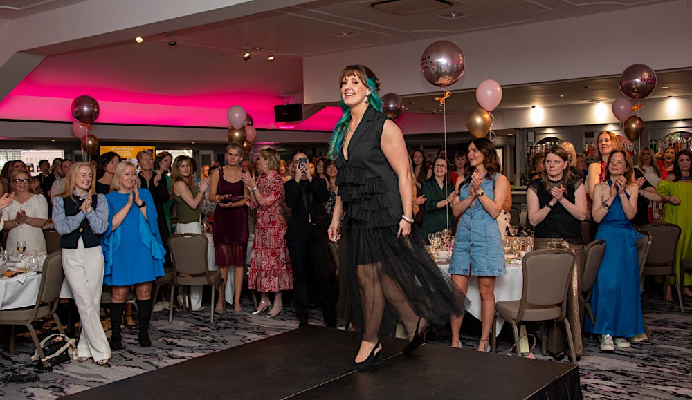 Malissa J Black Waistcoat Dress With Tulle Ruffles