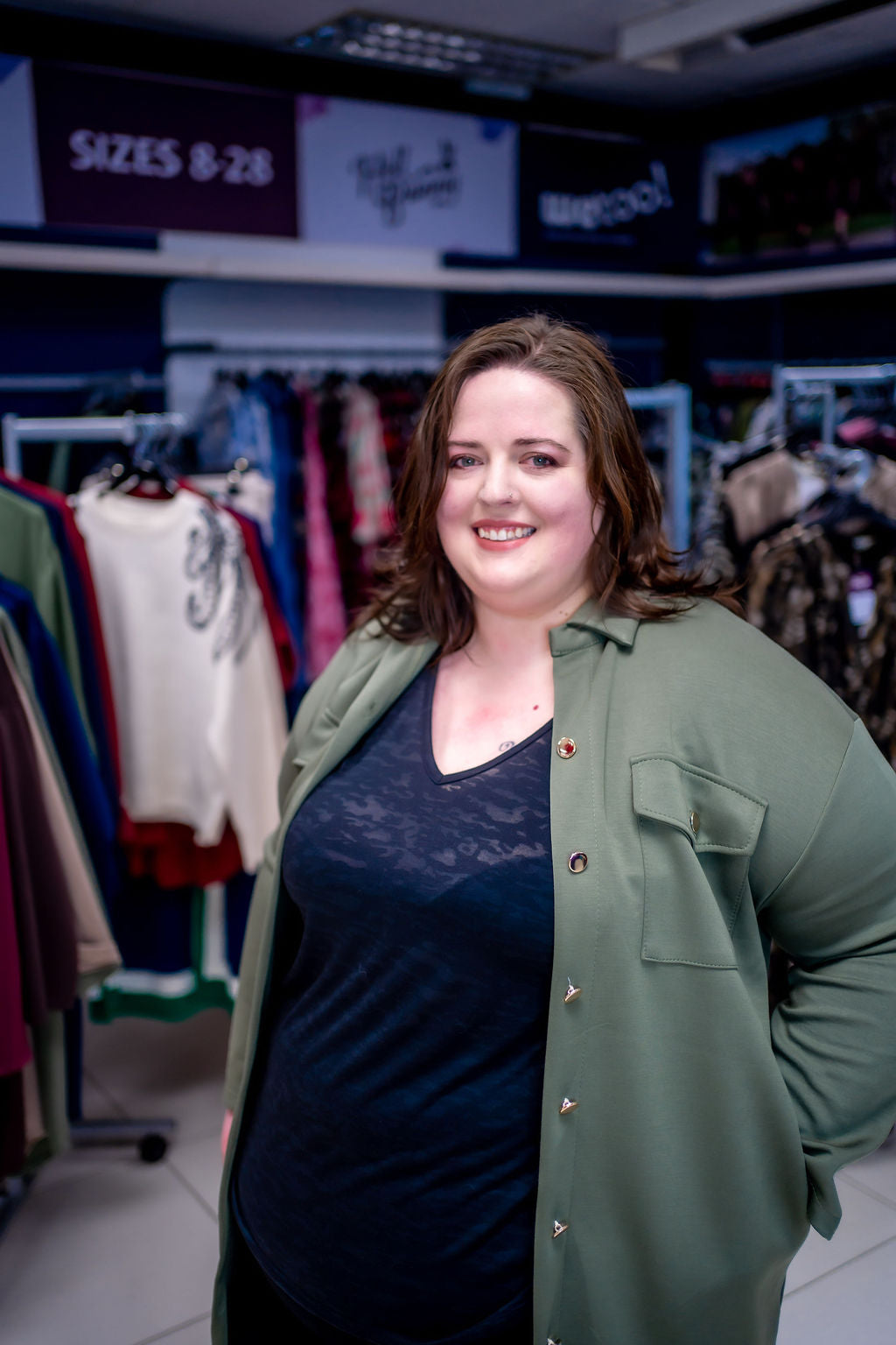 Utility Pockets Jersey Shacket