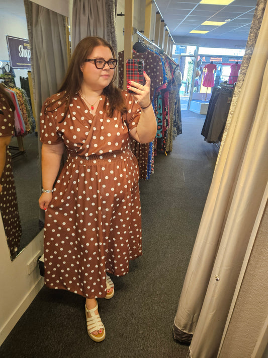 Spotty Elasticated Waist Dress