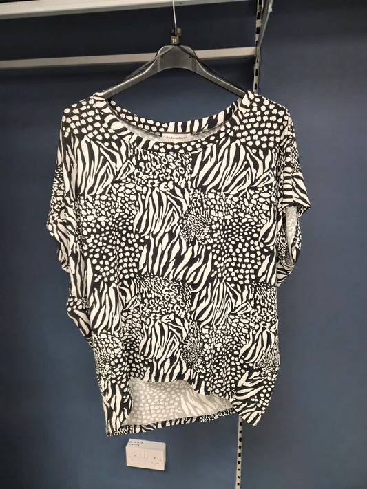 Soft Touch Abstract Animal Print Top