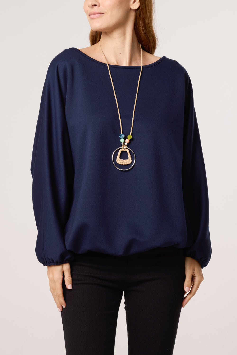 Necklace Soft Touch Batwing Sweat Top