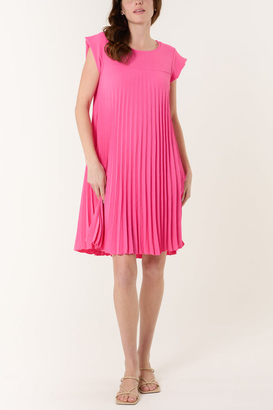 Pleated Mini Dress
