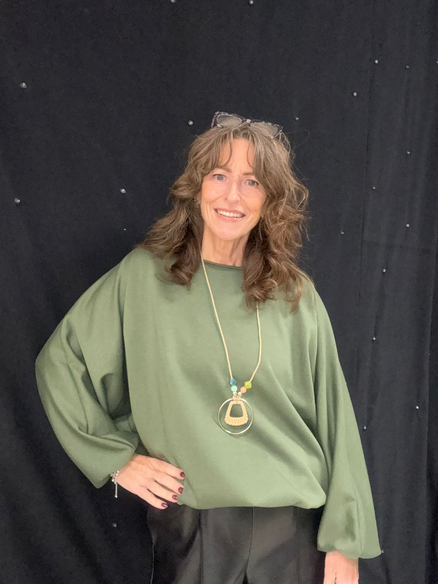 Necklace Soft Touch Batwing Sweat Top