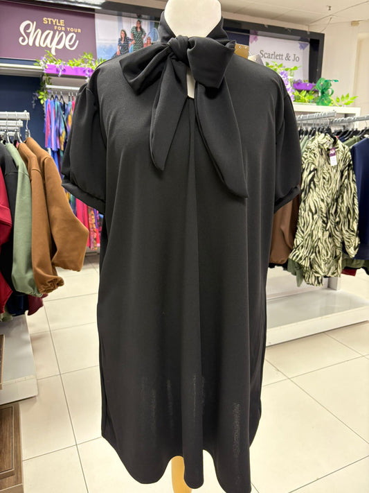 Bow Collar Mini Dress