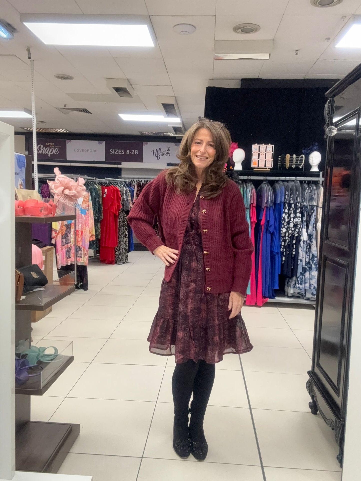 Lovedrobe Bow Button Round Neck Cardigan