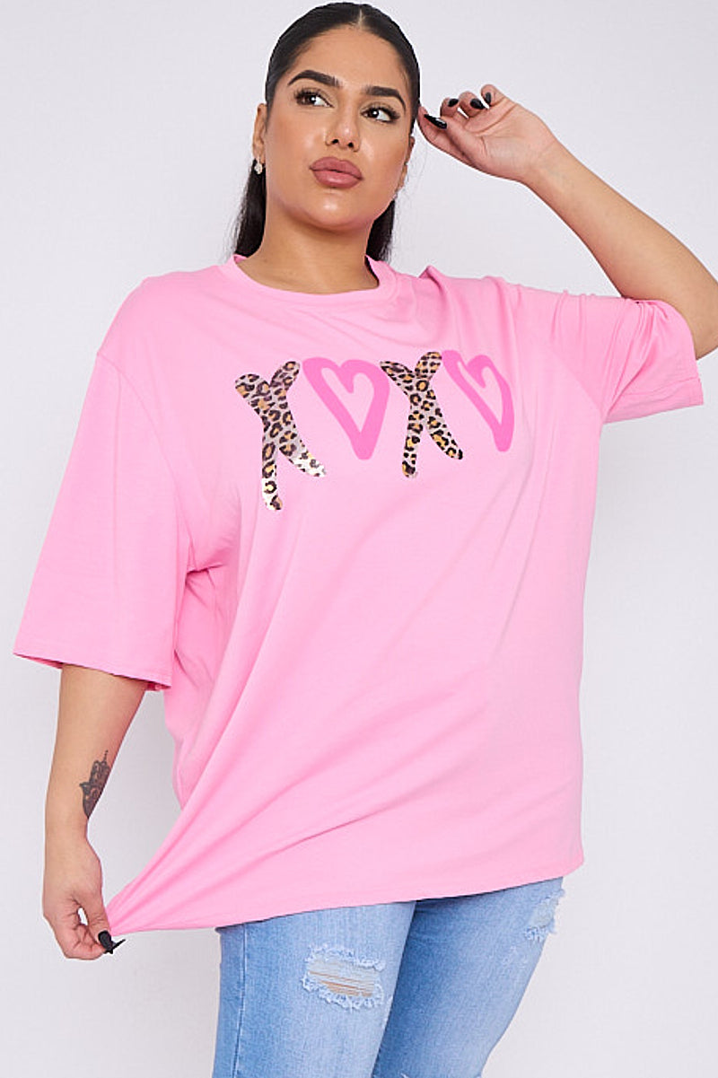 Short Sleeve T Shirt With Animal Print Logo