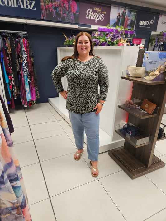 Cheetah Print Fine Knit Jumper