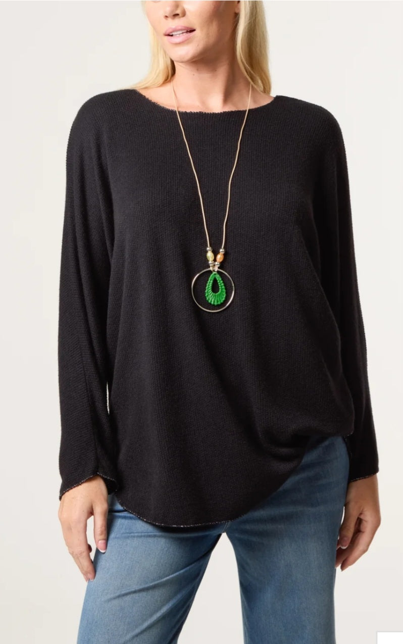 Batwing Fine Knit Jumper