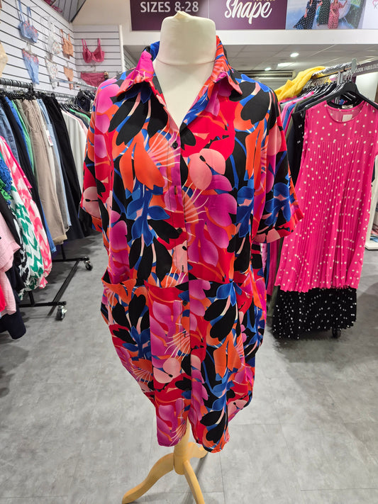 Malissa J Tropical Print Shirt Dress