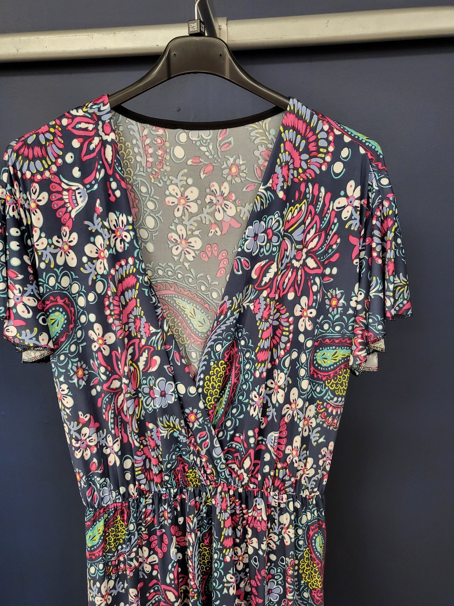 Short Sleeve Wrap Dress with Pockets