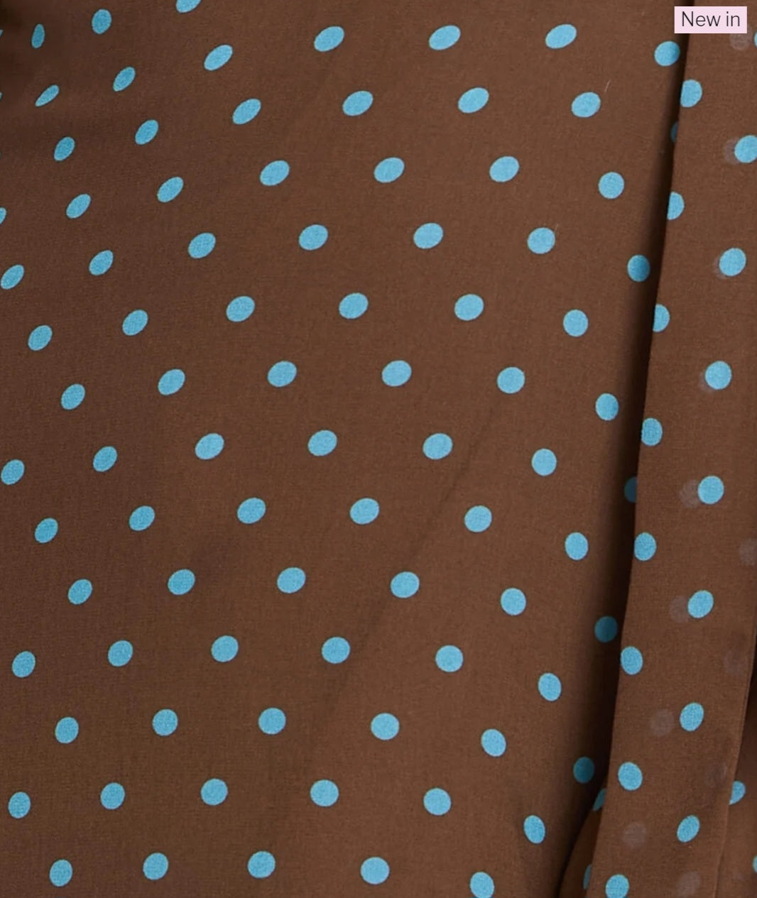 Needs No Label Chocolate Spot Tie Neck Maxi Dress