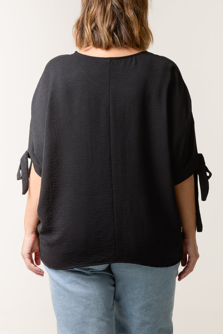 Necklace Bow Sleeve Blouse