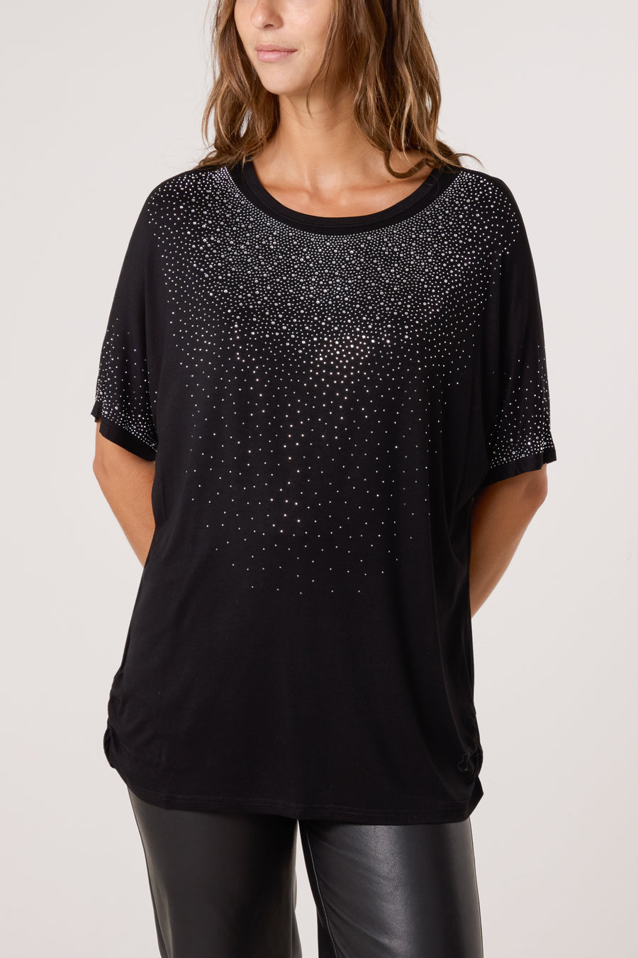 Diamante Round Neck T Shirt