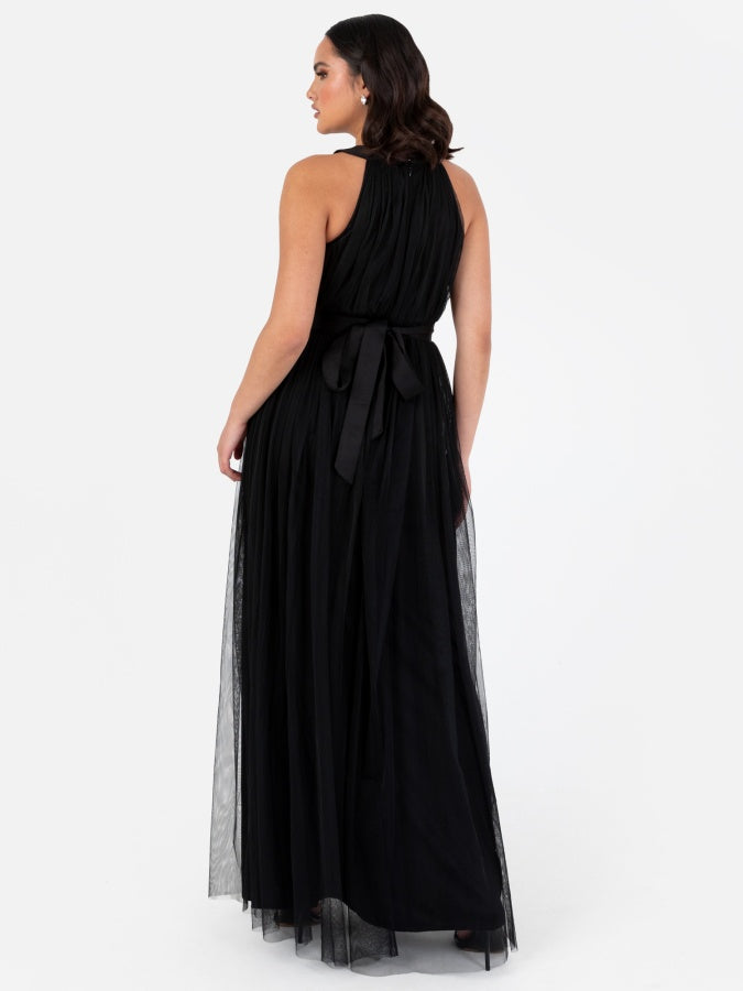 Anaya Black Halter Maxi Dress