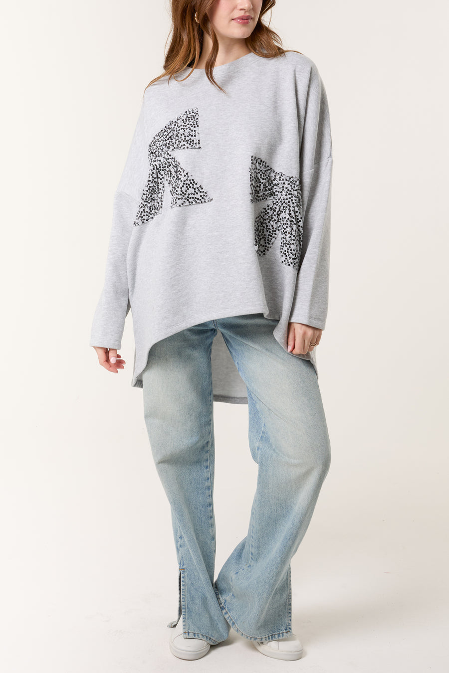 Bow Front Oversized Sweatshirt