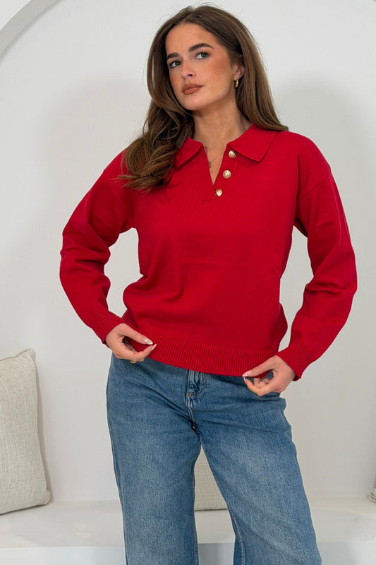 Girl In Mind Long Sleeve Knit Top