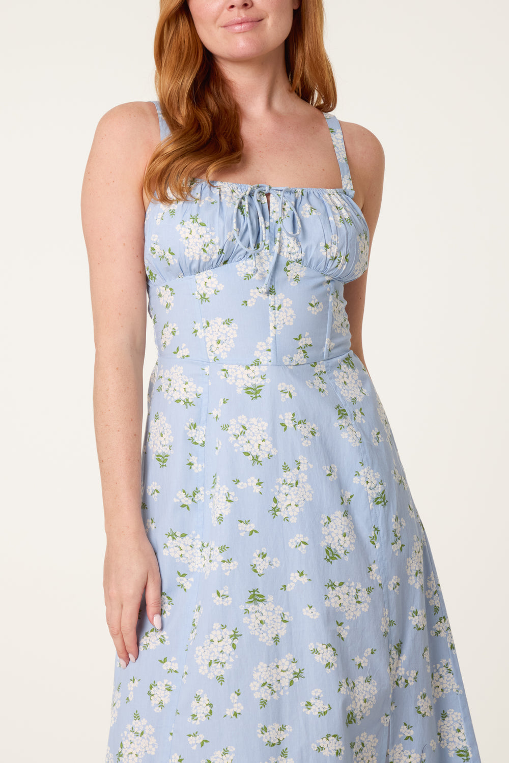 Midi Milkmaid Floral Dress