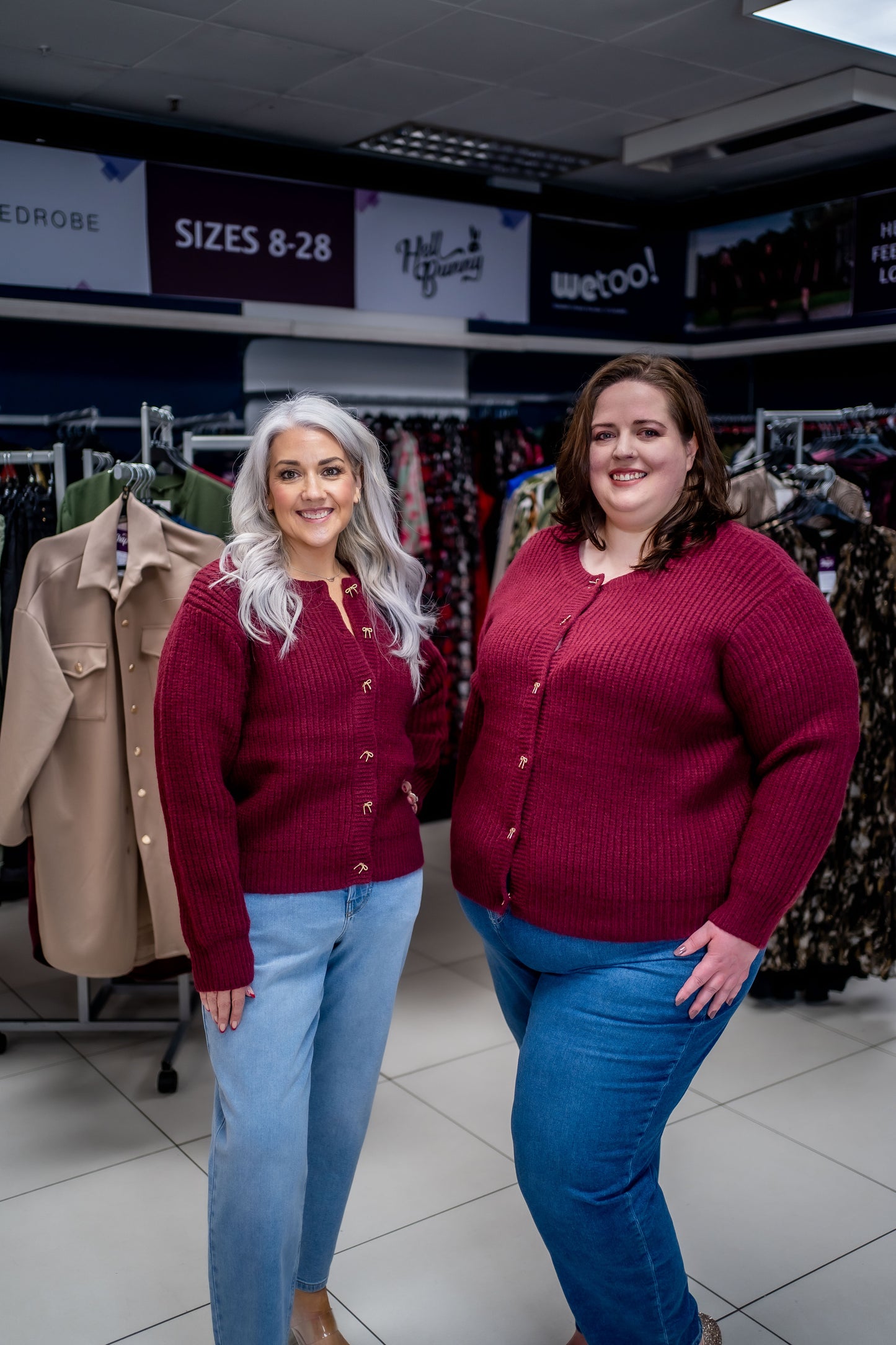 Lovedrobe Bow Button Round Neck Cardigan