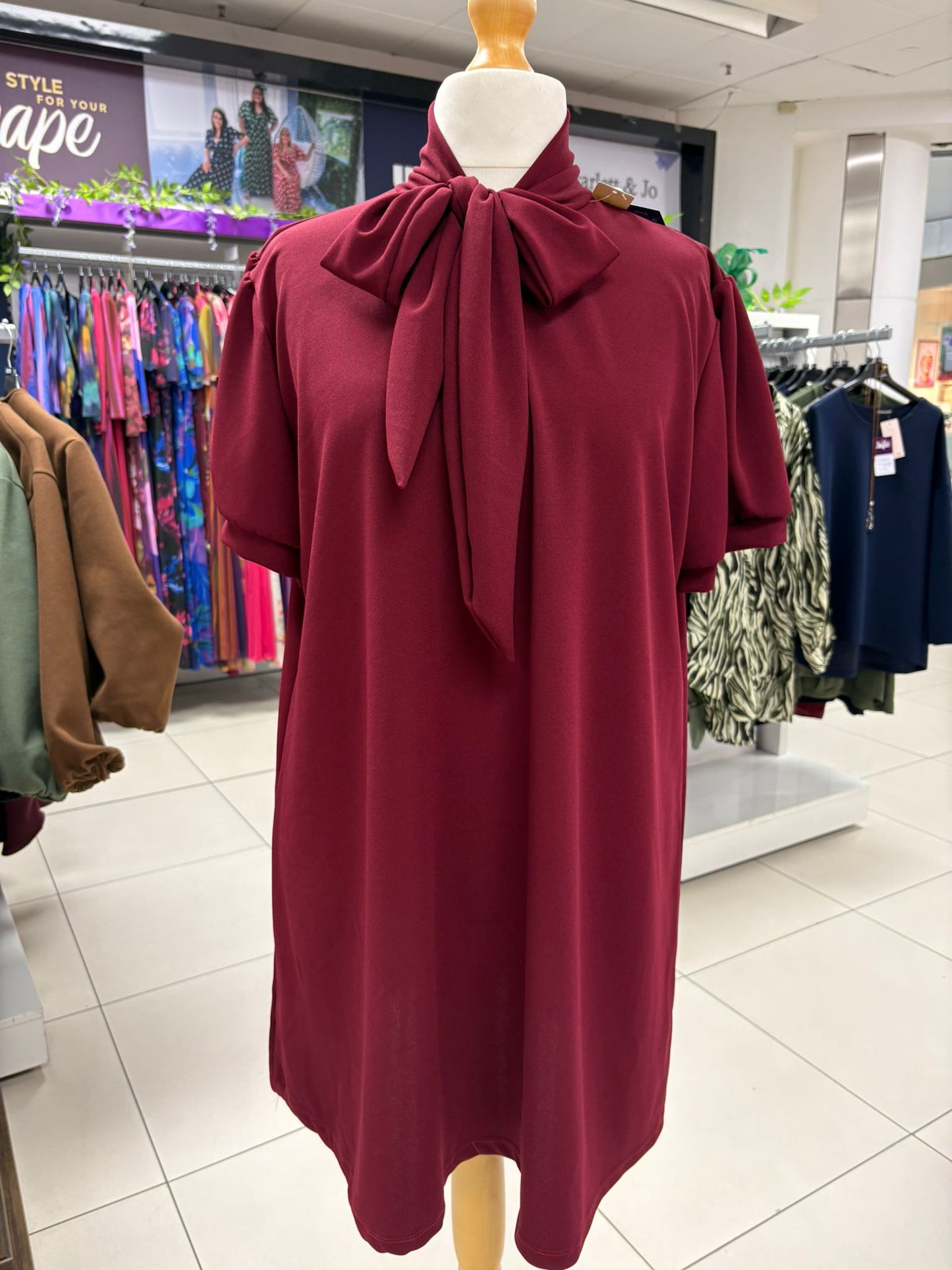 Bow Collar Mini Dress