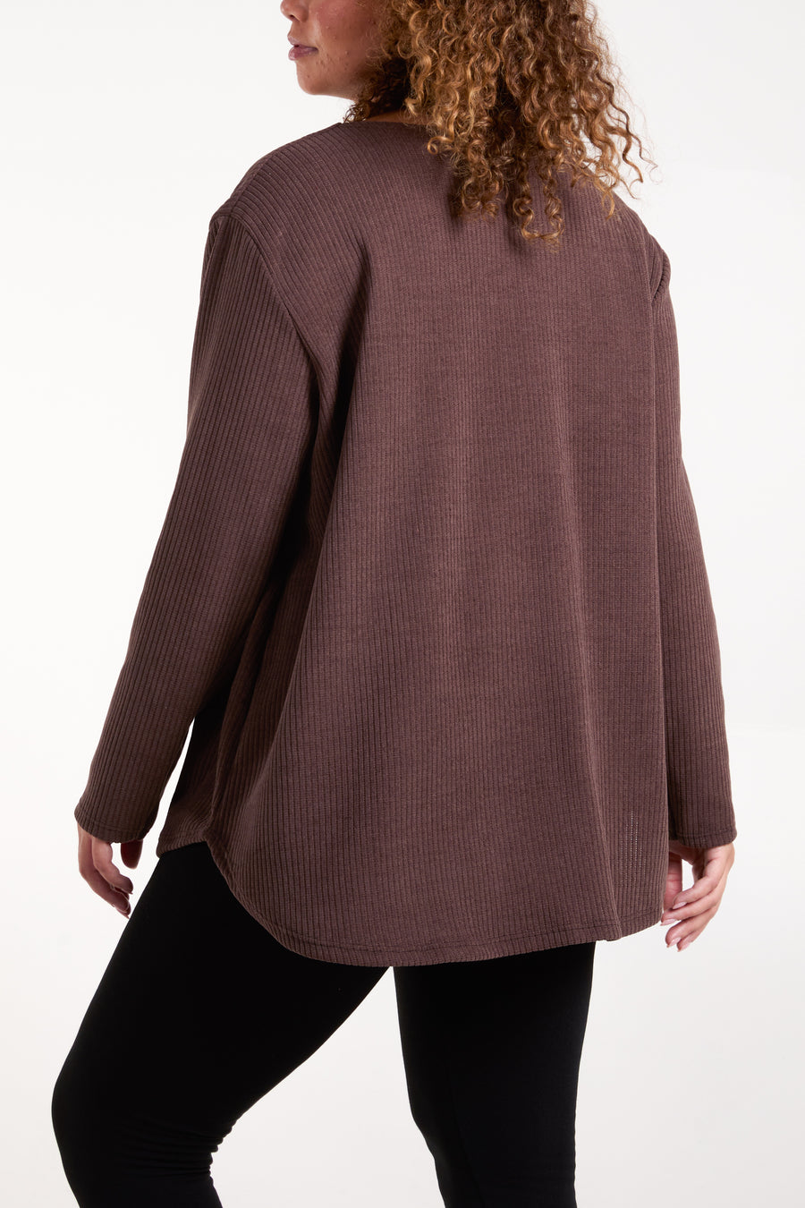 One Button Corduroy Rib Top