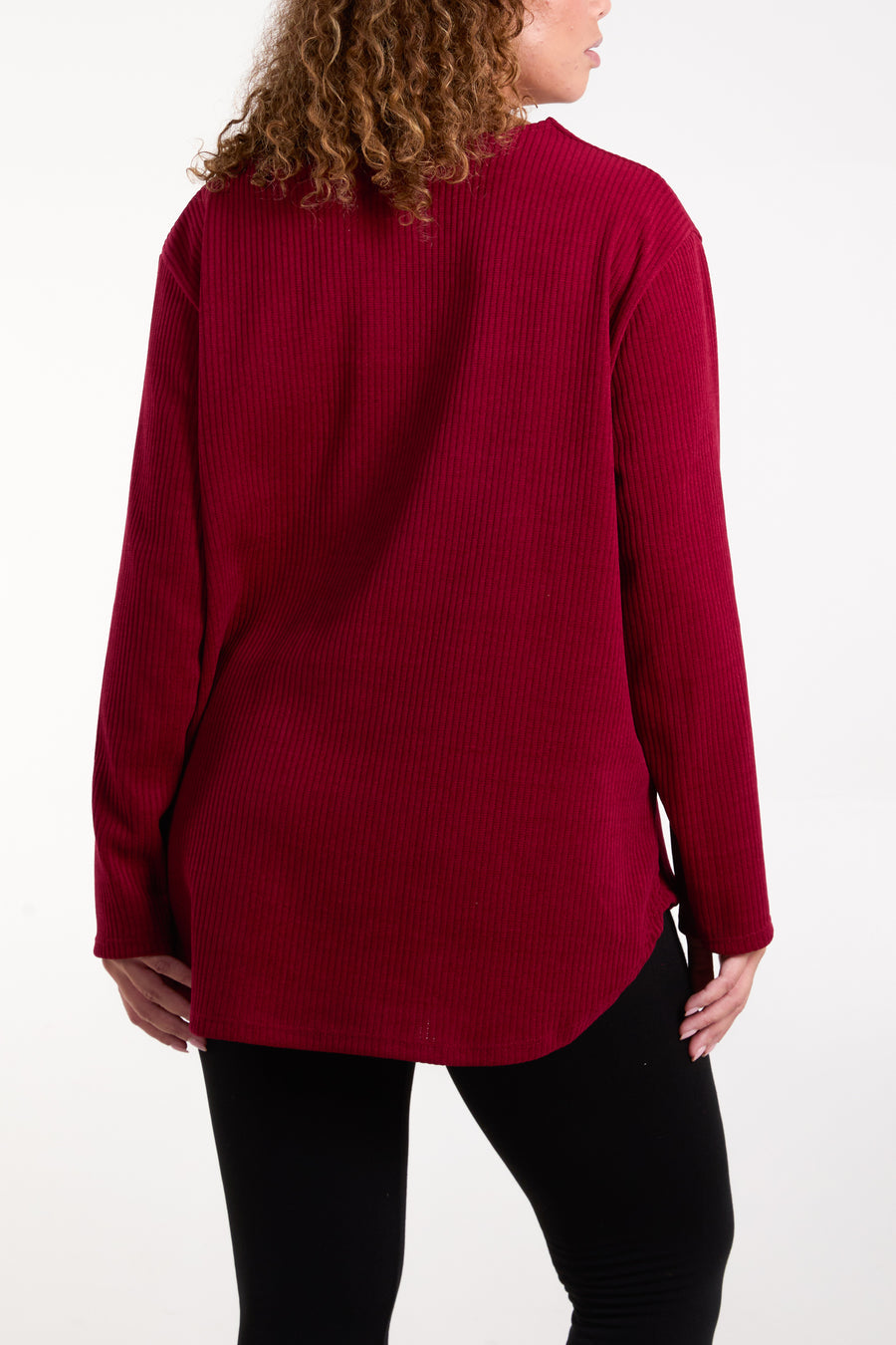 One Button Corduroy Rib Top