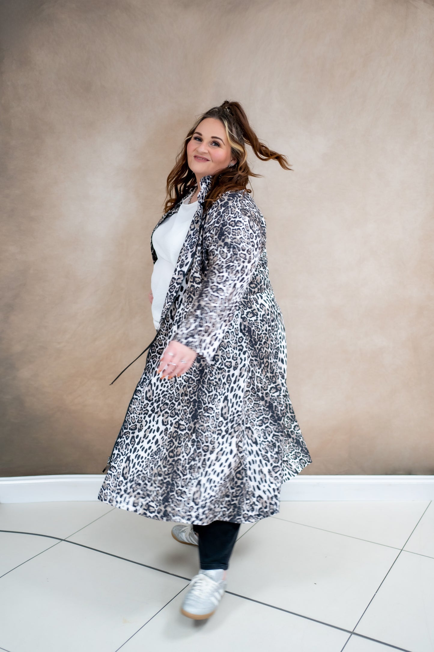 Malissa J Leopard Print Parka Jacket