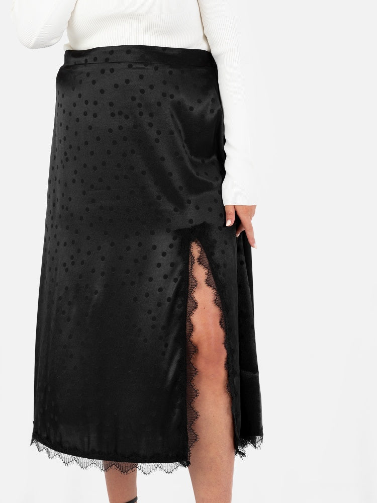 Polka dot lace skirt best sale