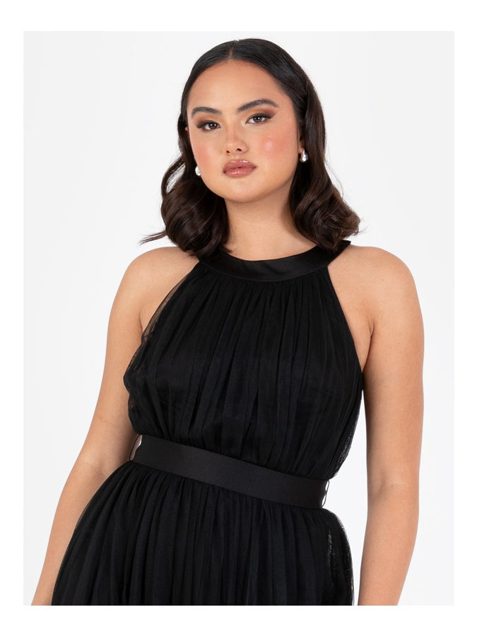 Anaya Black Halter Maxi Dress