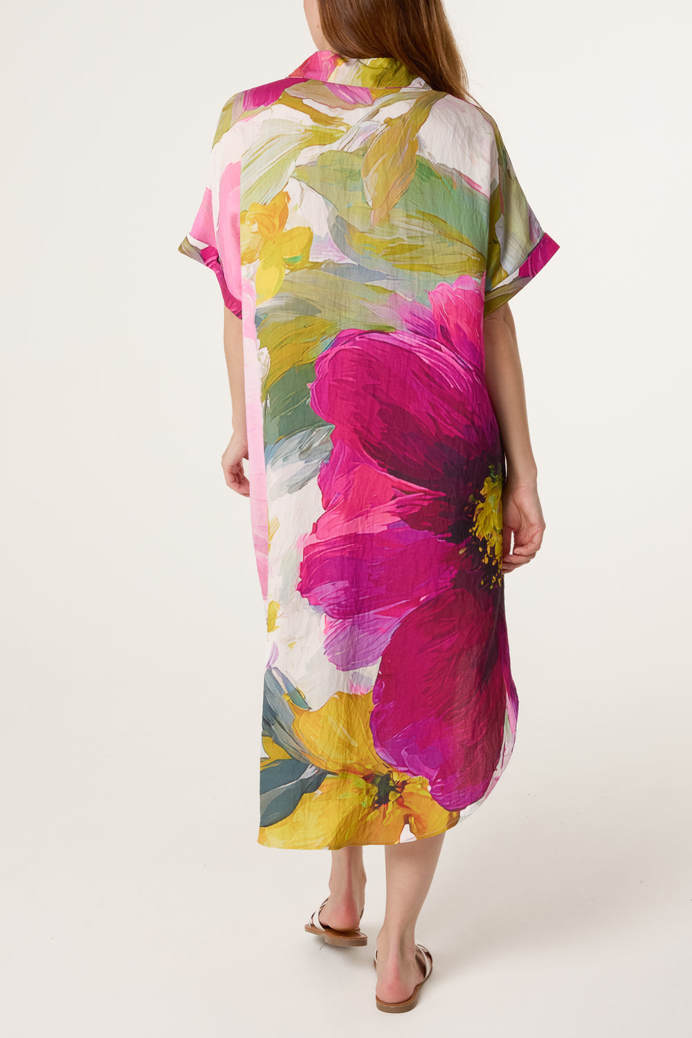 Watercolour Floral Shirt Dress