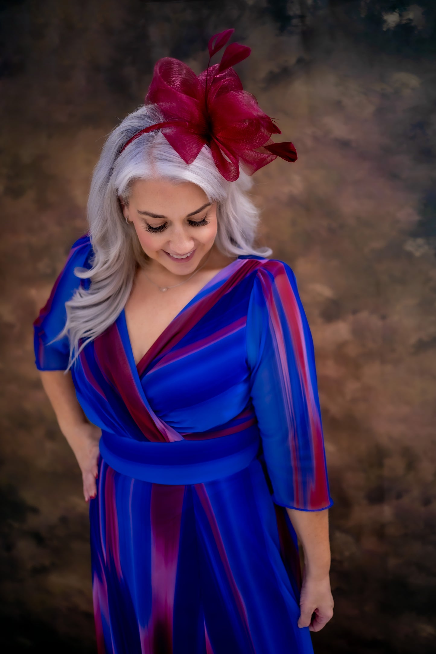 Scarlett & Jo Verity Blue Ikat Maxi Dress