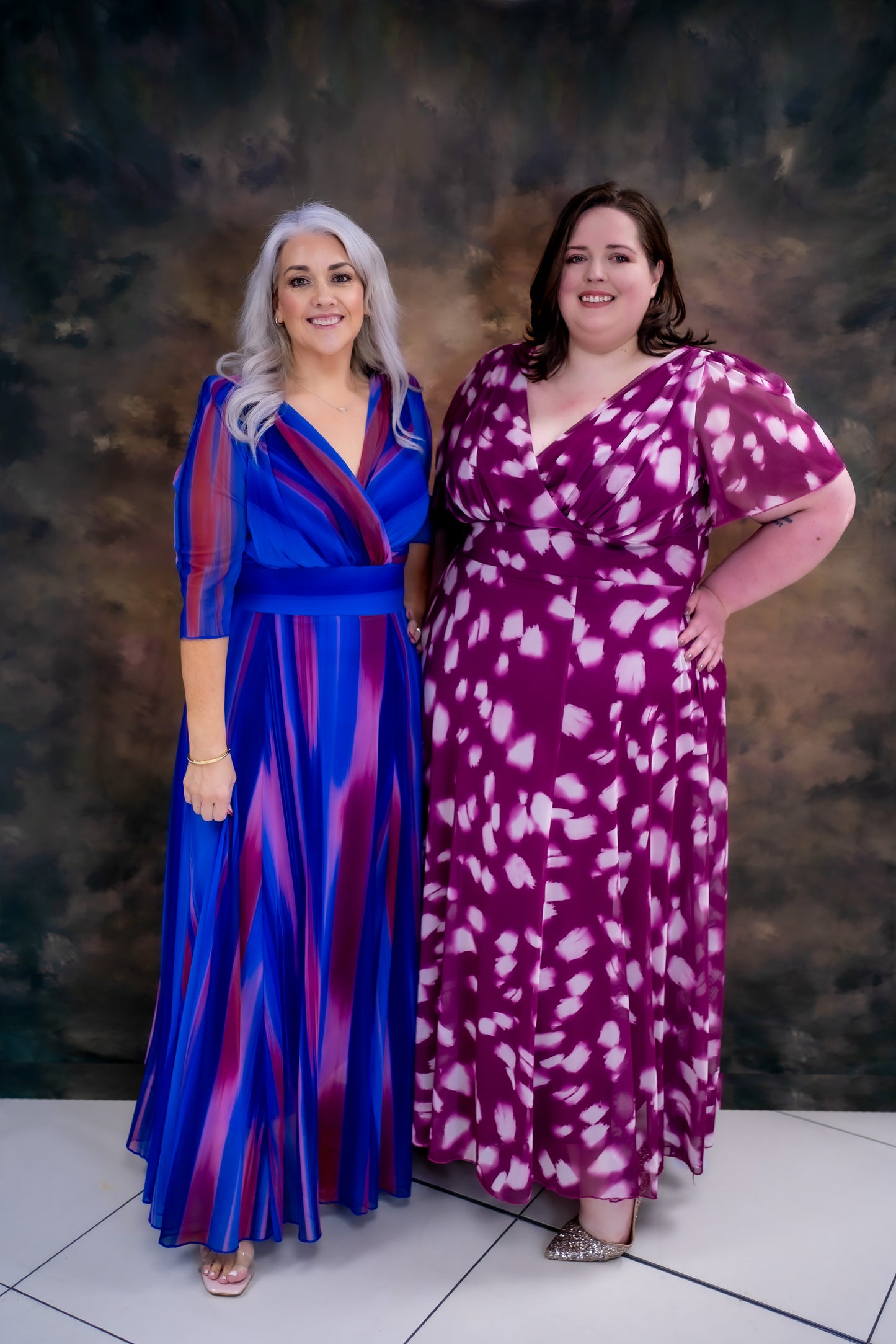 Scarlett & Jo Verity Blue Ikat Maxi Dress