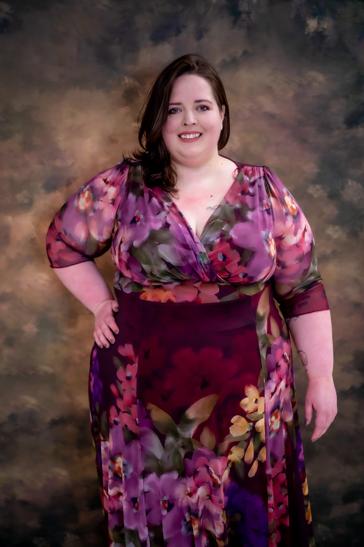 Scarlett & Jo Verity Magenta Floral Maxi Dress