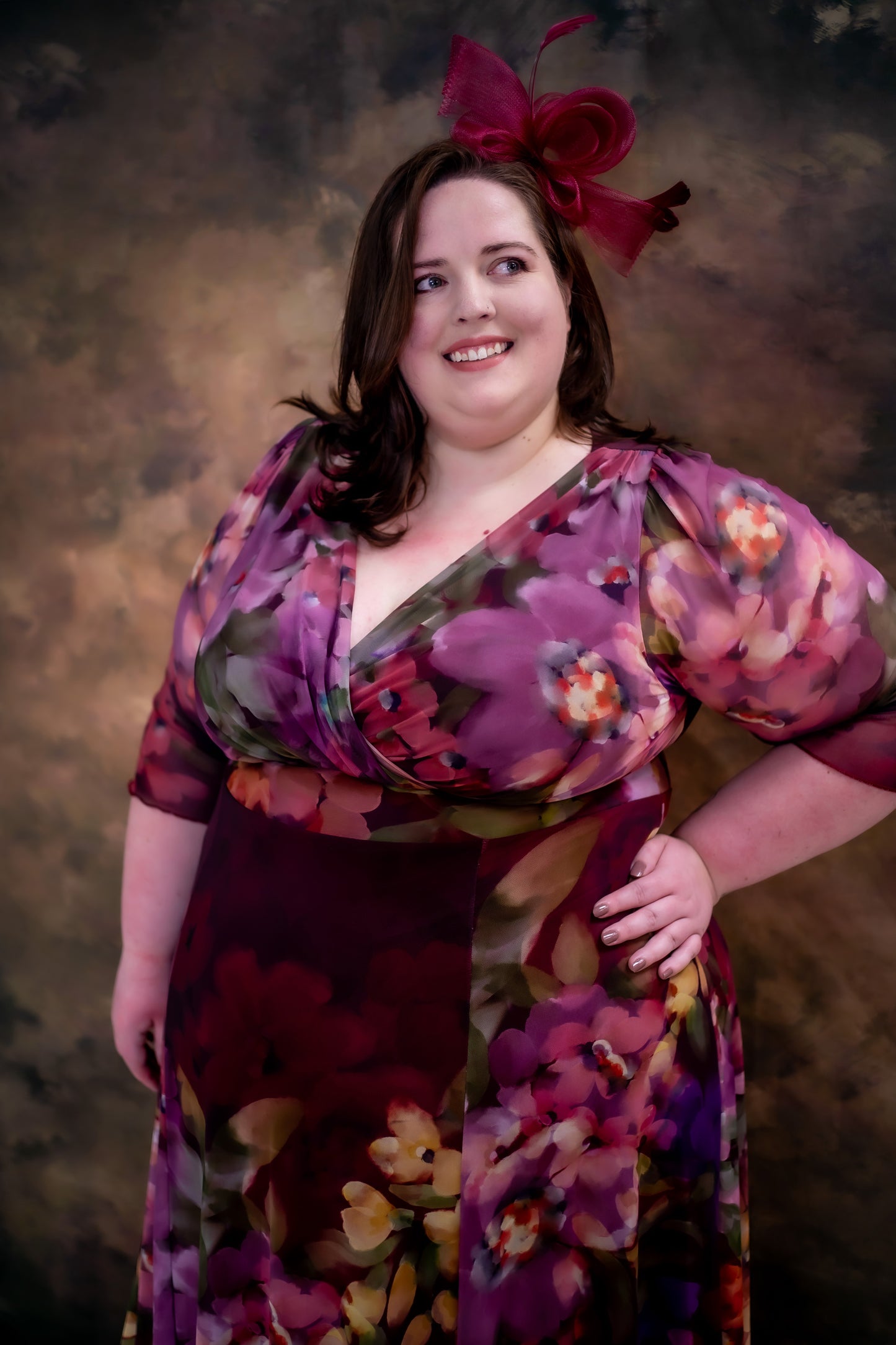 Scarlett & Jo Verity Magenta Floral Maxi Dress