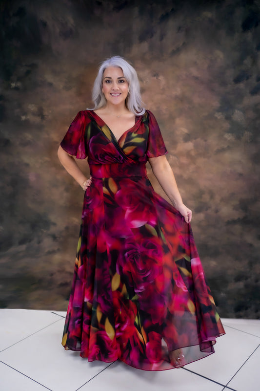 Scarlett & Jo Isabelle Rose Yellow Maxi Dress