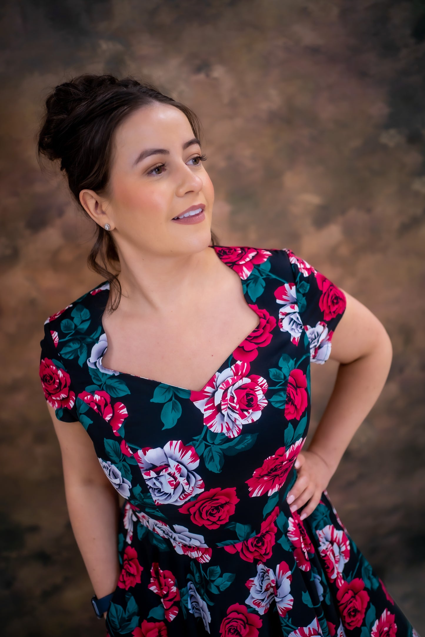 Hell Bunny Paint Me Roses Dress