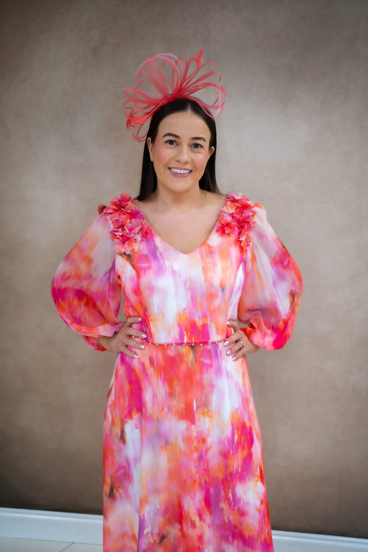 Lizabella Drape Neck MOB Dress